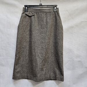 Isaac Hazan Vintage Brown & White Skirt Size Unknown See Measurements